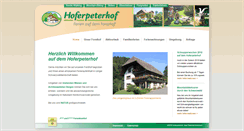 Desktop Screenshot of hoferpeterhof.de